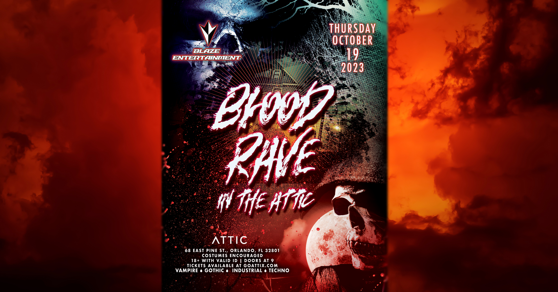 Blaze Entertainment Blood Rave Techno Industrial Gothic Vampire Halloween Orlando